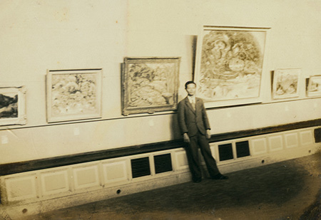 陳澄波於展場的歷史影像｜來源：陳澄波文化基金會（作品資料依原站使用）